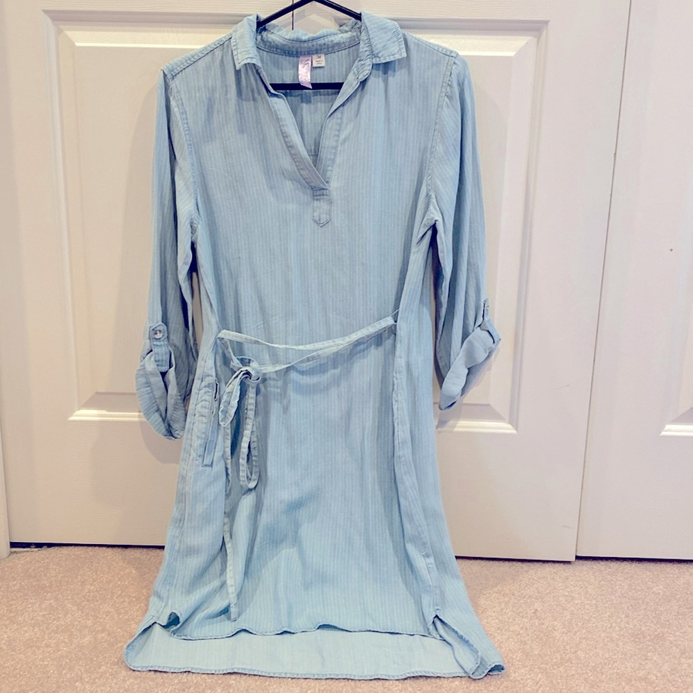 Denim Striped Shirtdress
